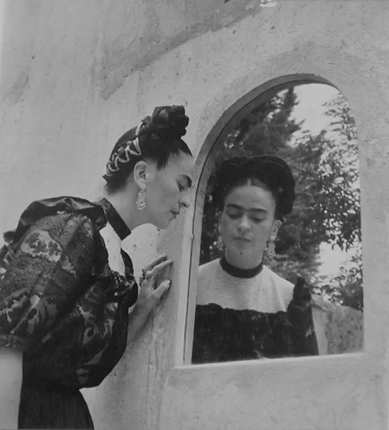 Frida Looking Into Mirror