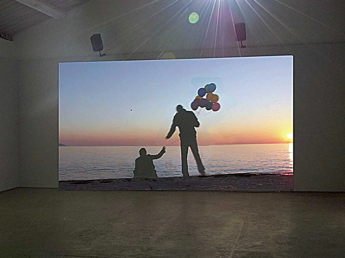 Maria Teresa Gonzalez. General view of the exhibition: Extract video: Party. Rituals of Lost Generations, 2014. Video installation. Variable dimensions.