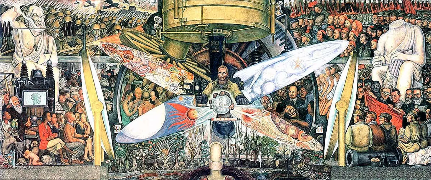 Diego Rivera en la década de 1930 en Nueva York