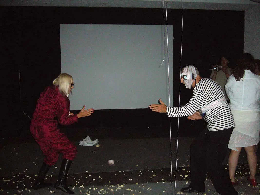 Marta Minujín. Happening in Stuttgart, 2009.