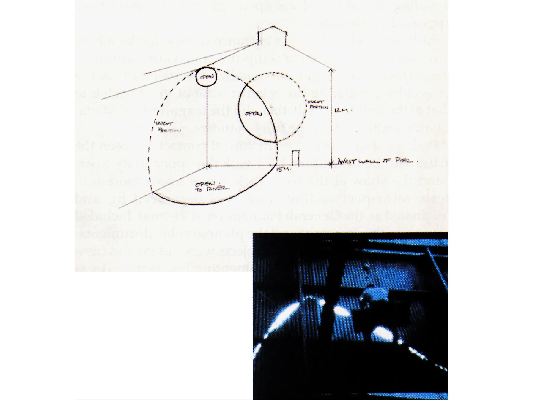Reorganización de la estructura dibujando a través de ella. Retrospectiva de dibujos y recreación de proyectos históricos de Gordon Matta-Clark.