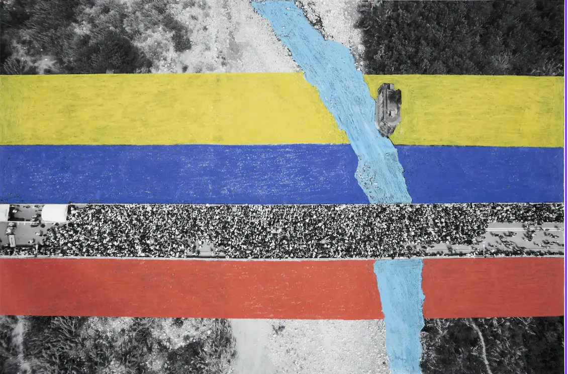 From the series Open the bridges, Cúcuta - Together Apart, Flag
