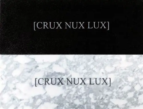 Crux Nux Lux. Obra única