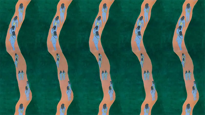 Beatriz González, Historias Wiwa II Papel de colgadura (Wiwa Stories II Wallpaper), 2015. Collection Beatriz González.