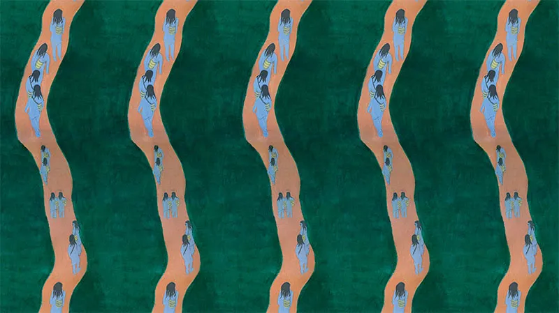 Beatriz González, Historias Wiwa II Papel de colgadura (Wiwa Stories II Wallpaper), 2015. Collection Beatriz González.