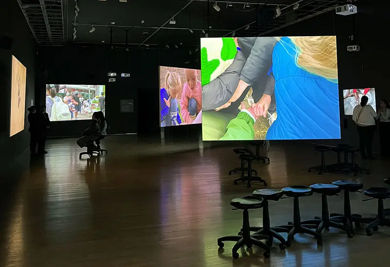 Vista de la exposición "Francis Alÿs, juegxs de niñxs 1999-2025", en el Museo de Arte Miguel Urrutia (MAMU)
