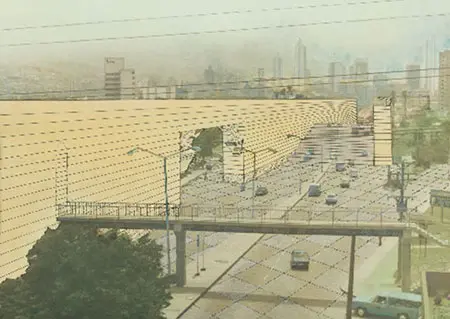 Le Corbusier en el río Medellín